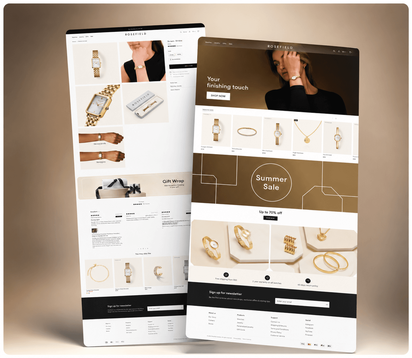Rosefield interface detail presentation