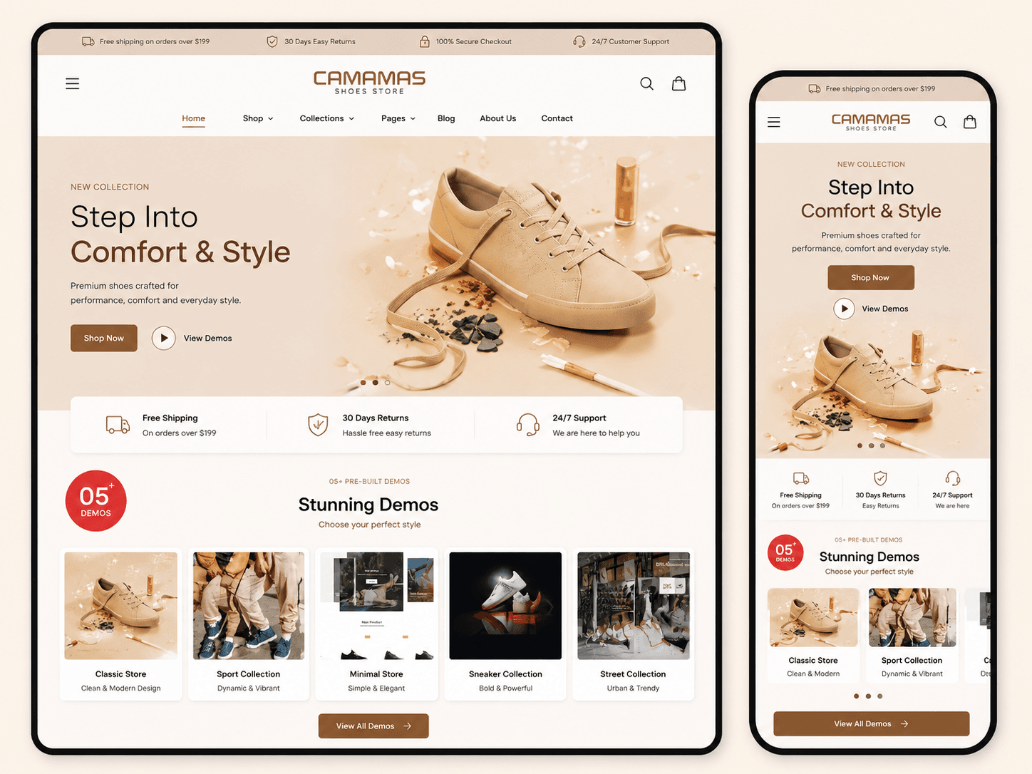 Camamas Shopify theme preview
